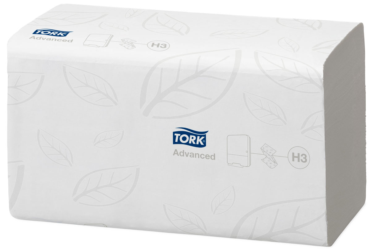 Tork листовые полотенца Singlefold сложения ZZ 2-сл 250л, коробка 15 шт290163 Tork листовые полотенца Singlefold сложения ZZ 2-сл 250л, коробка 15 шт290163Целлюлоза