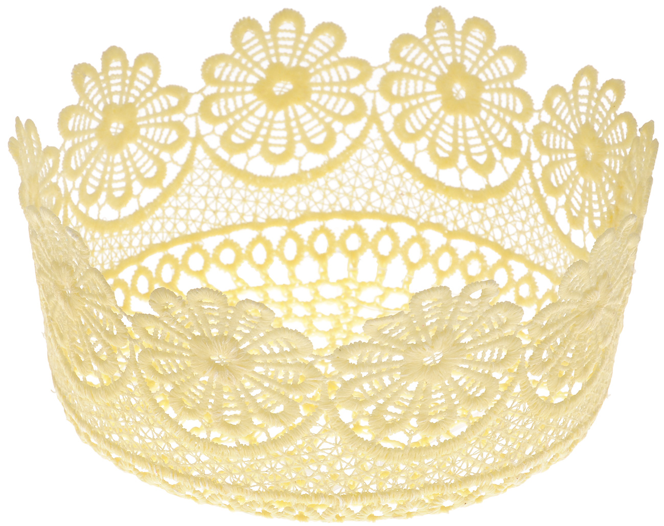 Корзина декоративная Home Queen Ромашки, цвет: желтый, диаметр 17 см64338_2 Корзина декоративная Home Queen Ромашки, цвет: желтый, диаметр 17 см64338_2Декоративная ажурная корзина Home Queen Ромашки, выполненная из полиэстера, предназначена для хранения различных мелочей и аксессуаров, также отлично подойдет для пасхальных яиц и кулича. Изделие имеет жесткую форму.Такая корзина станет оригинальным украшением интерьера к Пасхе.