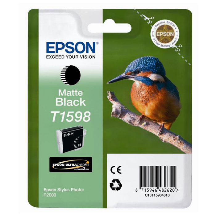 Epson T1598 (C13T15984010), Matte Black картридж для Stylus Photo R2000