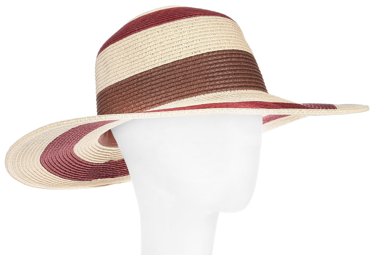Шляпа женская Canoe Bahamian, цвет: бежевый, красный, коричневый. 1966082. Размер 56