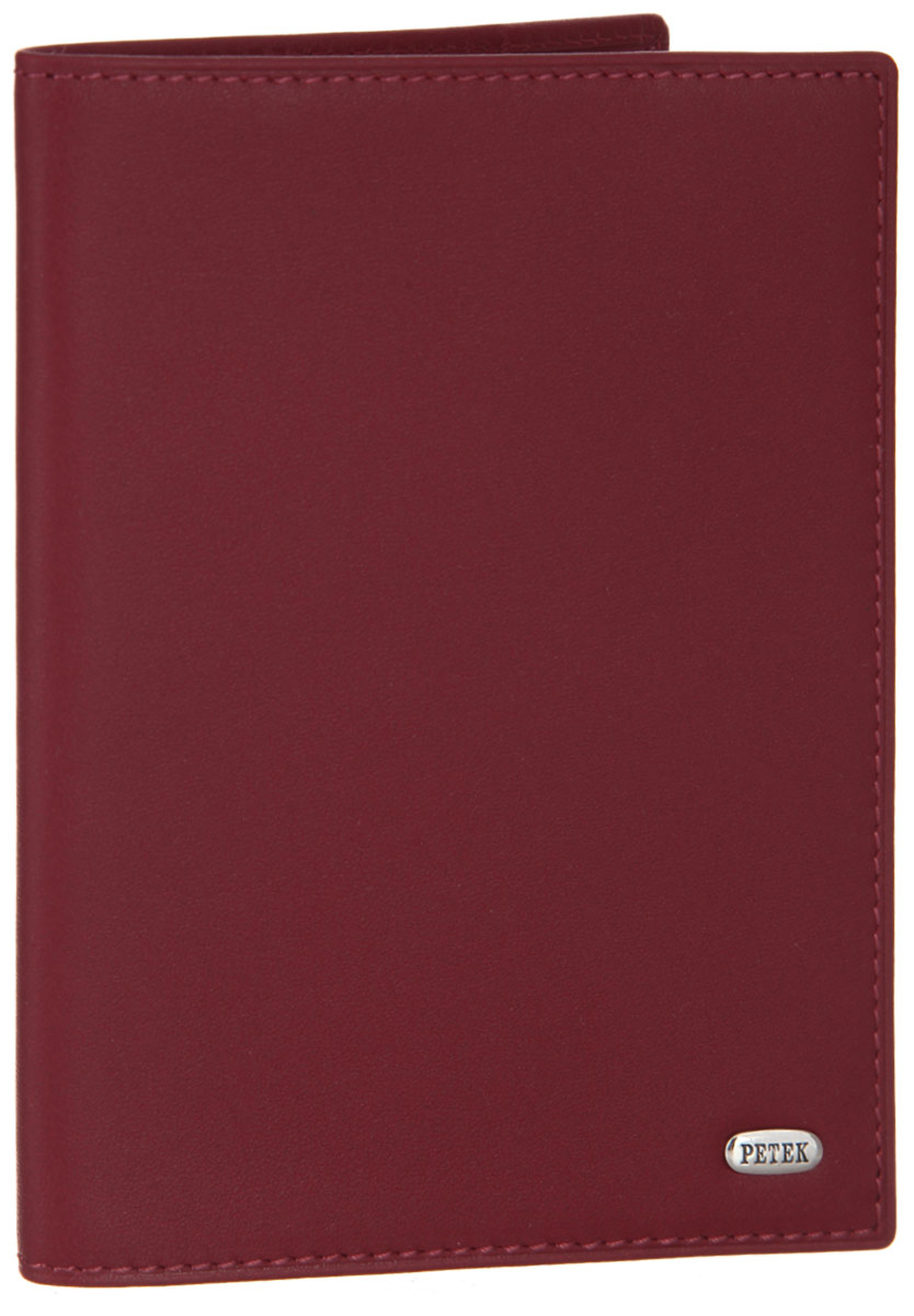Обложка для паспорта женская Petek 1855, цвет: красный. 581.4000.10