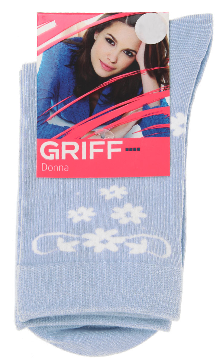 Носки женские Griff Цветочки, цвет: голубой. D264. Размер 35/38D264 Носки женские Griff Цветочки, цвет: голубой. D264. Размер 35/38D264Женские носки Griff Цветочки изготовлены из высококачественного сырья. Носки очень мягкие на ощупь, а широкая резинка плотно облегает ногу, не сдавливая ее, благодаря чему вам будет комфортно и удобно. Усиленная пятка и мысок обеспечивают надежность и долговечность.Носки оформлены оригинальным принтом.