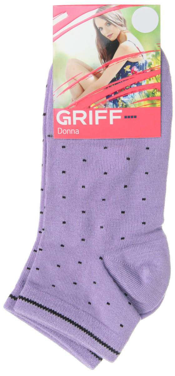 Носки женские Griff Точки, цвет: лиловый. D4U8. Размер 35/38D4U8 Носки женские Griff Точки, цвет: лиловый. D4U8. Размер 35/38D4U8Женские укороченные носки Griff Точки изготовлены из высококачественного сырья. Носки очень мягкие на ощупь, а широкая резинка плотно облегает ногу, не сдавливая ее, благодаря чему вам будет комфортно и удобно. Усиленная пятка и мысок обеспечивают надежность и долговечность.Носки оформлены оригинальным принтом.