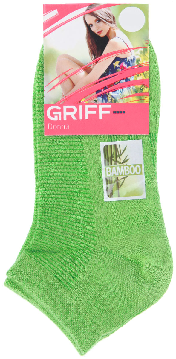 Носки женские Griff Бамбук, цвет: зеленый. D4U5. Размер 39/41D4U5 Носки женские Griff Бамбук, цвет: зеленый. D4U5. Размер 39/41D4U5Женские укороченные носки Griff изготовлены из высококачественного сырья. Однотонные носки очень мягкие на ощупь, а широкая резинка плотно облегает ногу, не сдавливая ее, благодаря чему вам будет комфортно и удобно. Усиленная пятка и мысок обеспечивают надежность и долговечность.