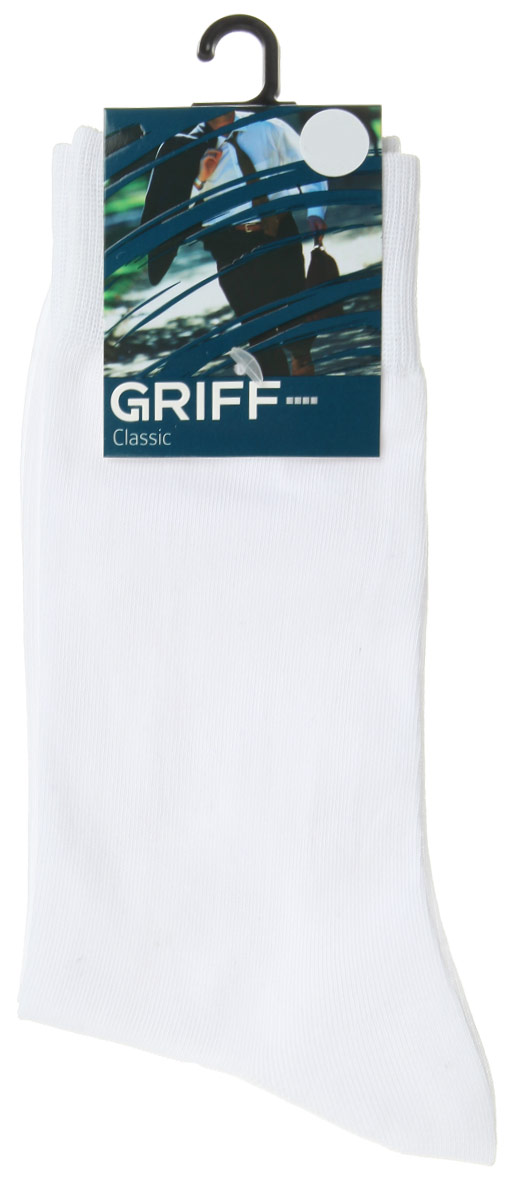 Носки мужские Griff Classic, цвет: белый. A1. Размер 45/47
