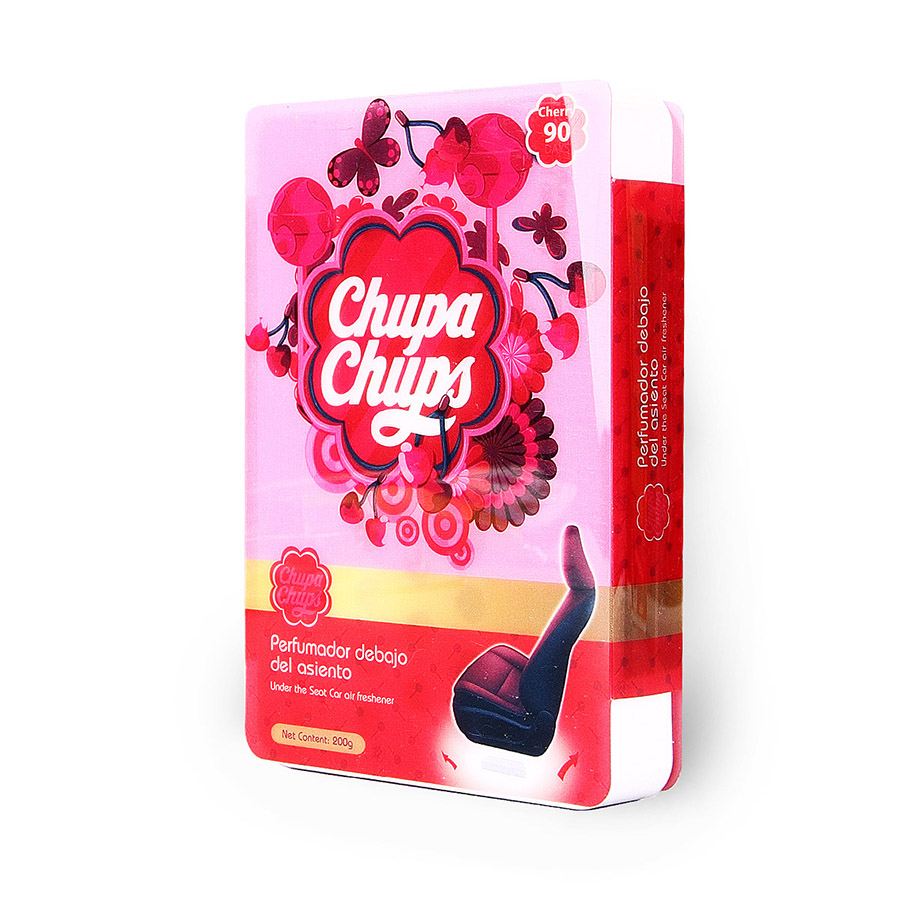 Ароматизатор воздуха Chupa Chups Вишня, под сиденье, гелевый, 200 гCHP901 Ароматизатор воздуха Chupa Chups Вишня, под сиденье, гелевый, 200 гCHP901Гелевый ароматизатор Chupa Chups под сиденье автомобиля с ароматом вишни. Ароматизатор легко размещается в салоне автомобиля. Его приятный аромат и оригинальный дизайн понравится любому автовладельцу, мечтающему забыть о неприятном запахе в машине.Аромат сохраняется 90 дней.