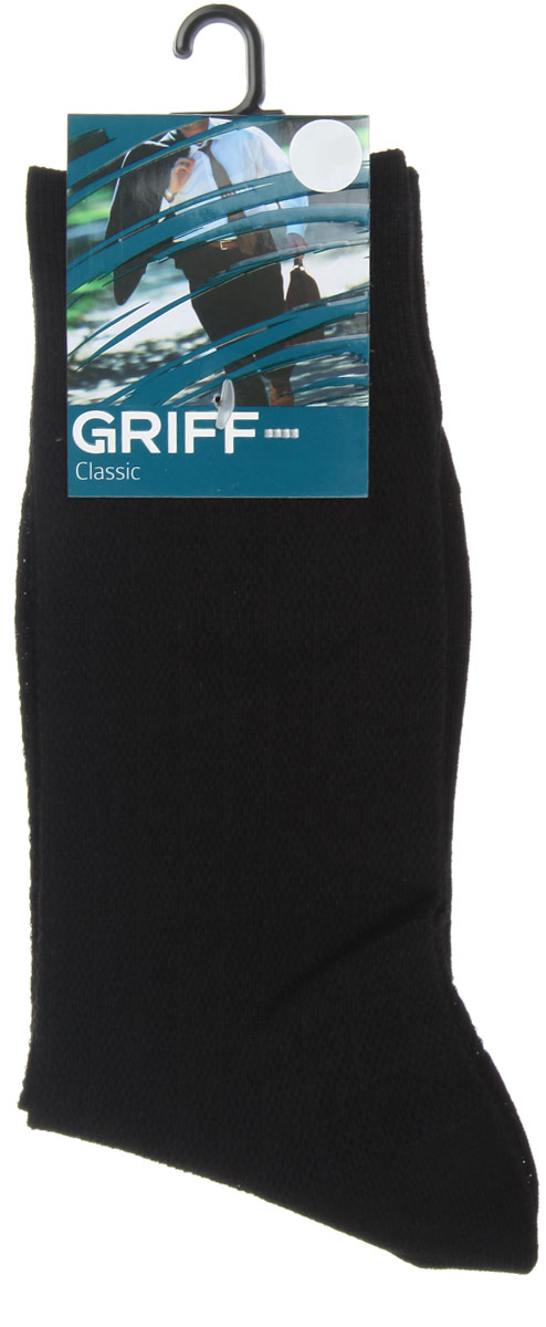 Носки мужские Griff Classic, цвет: черный. A21. Размер 45/47A21 Носки мужские Griff Classic, цвет: черный. A21. Размер 45/47A21Мужские носки Griff Classic, вывязанные техникой платировки, изготовлены из высококачественного сырья с добавлением полиамидных волокон, которые обеспечивают великолепную посадку. Носки отличаются элегантным внешним видом. Удобная широкая резинка идеально облегает ногу и не пережимает сосуды, усиленные пятка и мысок повышают износоустойчивость носка, а удлиненный паголенок придает более эстетичный вид.