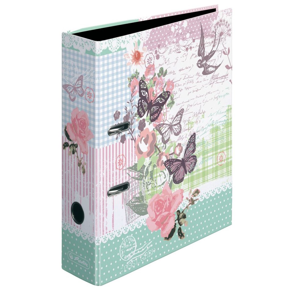 Herlitz Папка-регистратор MaX.file Ladylike Butterfly11233061 Herlitz Папка-регистратор MaX.file Ladylike Butterfly11233061Практичная папка-регистратор Herlitz maX.file Ladylike Butterfly предназначена для хранения больших объемов документов. Ее обложка выполнена из ламинированного картона. Папка оснащена прочным арочным механизмом улучшенного высокого качества с увеличенной прижимной силой. Основа папки изготовлена из прочного FSC-сертифицированного картона.Папка-регистратор значительно облегчает делопроизводство. Нежныйдизайн, дополненный изображениями цветов и бабочек, позволит ей стать достойным аксессуаром среди ваших канцелярских принадлежностей.