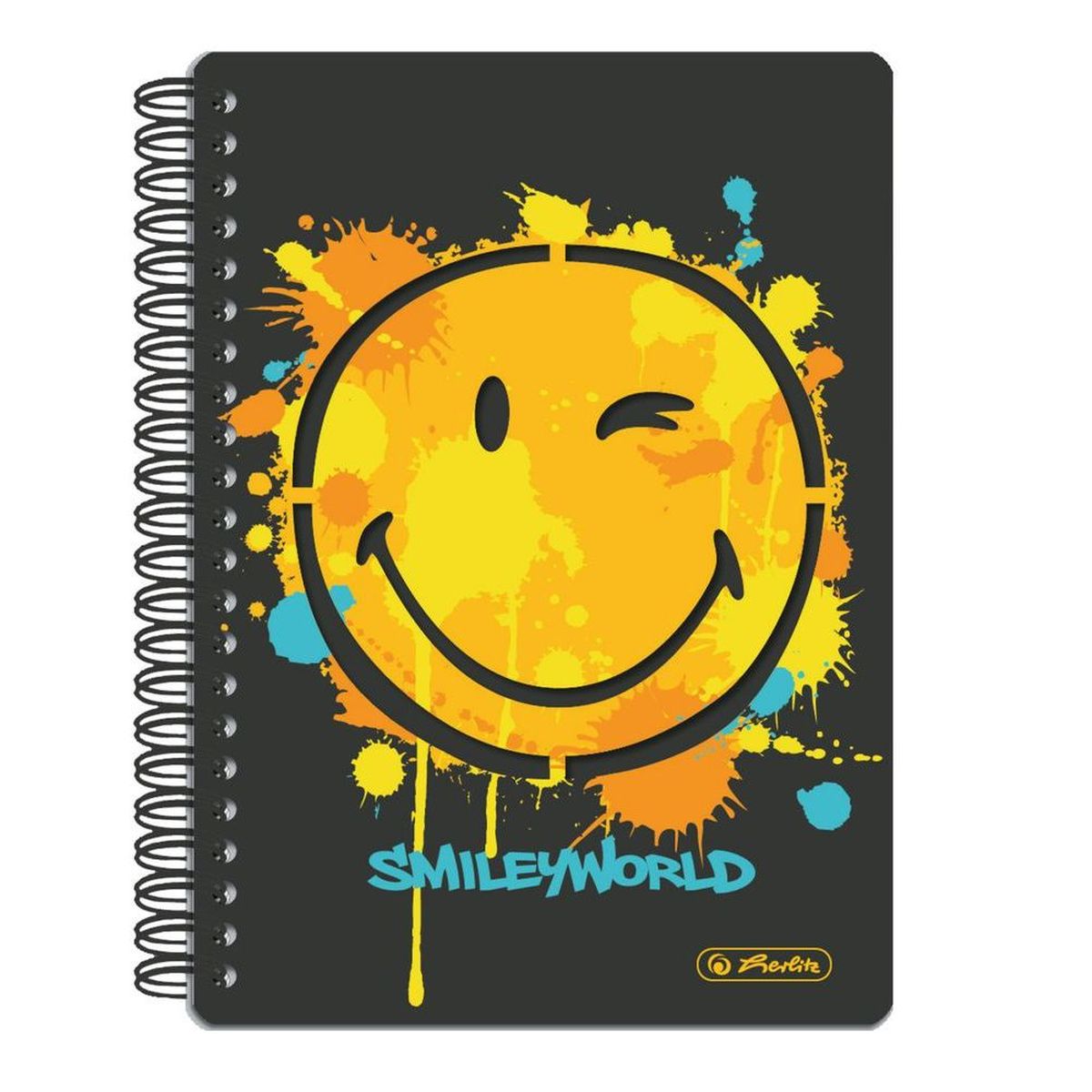 Herlitz Блокнот Smiley World 100 листов в клетку формат А511276441 Herlitz Блокнот Smiley World 100 листов в клетку формат А511276441Удобный блокнот Herlitz Smiley World - незаменимый атрибут современного человека, необходимый для рабочих или школьных записей.Блокнот содержит 100 листов формата А5 в клетку без полей. Обложка выполнена из качественного ламинированного картона. Внутренний спиральный блок изготовлен из металла и гарантирует надежное крепление листов. Блокнот имеет закругленные углы и яркийдизайн, дополненный желтым смайлом.Блокнот для записей от Herlitz Smiley World станет достойным аксессуаром среди ваших канцелярских принадлежностей. Это отличный подарок как коллеге или деловому партнеру, так и близким людям.