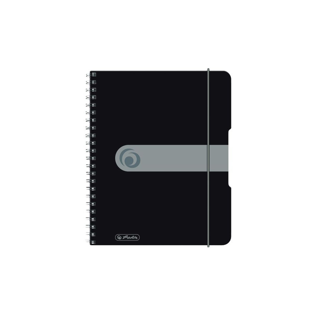 Herlitz Блокнот Easy Orga To Go 100 листов в клетку формат А6 цвет черный11294410 Herlitz Блокнот Easy Orga To Go 100 листов в клетку формат А6 цвет черный11294410Удобный блокнот Herlitz Easy Orga To Go - незаменимый атрибут современного человека, необходимый для рабочих или школьных записей как в офисе, так и дома.Блокнот содержит 100 листов формата А6 в клетку без полей. Обложка выполнена из качественного полипропилена. Внутренний блок из спирали изготовлен из металла и гарантирует полное отсутствие потери листов. Блокнот имеет закругленные углы и нежный дизайн синего цвета.Блокнот для записей Herlitz Easy Orga To Go станет достойным аксессуаром среди ваших канцелярских принадлежностей. Это отличный подарок как коллеге или деловому партнеру, так и близким людям.