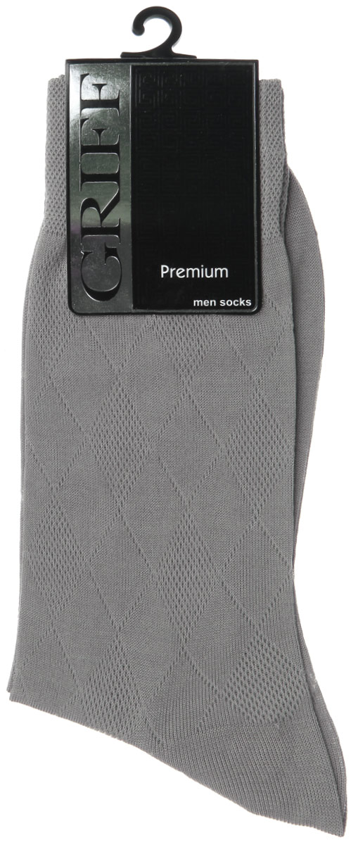 Носки мужские Griff Premium, цвет: серый. E5. Размер 42/44