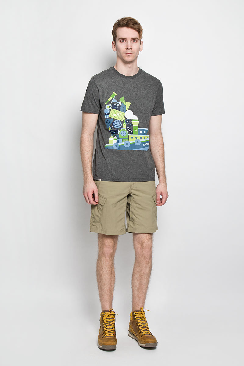 Шорты мужские The North Face M HRZN CRGO SHRTS, цвет: хаки. T0CF72EGA. Размер 28 (42)T0CF72EGA Шорты мужские The North Face M HRZN CRGO SHRTS, цвет: хаки. T0CF72EGA. Размер 28 (42)T0CF72EGAСтильные мужские шорты The North Face M HRZN CRGO SHRTS для путешествий, обладающие степенью защиты от ультрафиолета UPF 50, выполнены из нейлона. Подкладка карманов выполнена из сетчатого полиэстера.Модель средней посадки застегивается на ширинку с молнией и металлическую кнопку, имеются шлевки для ремня. Шорты дополнены двумя втачными карманами с косыми срезами и двумя накладными карманами с клапанами на липучках. Сзади расположен скрытый прорезной карман на липучке. Один из боковых карманов украшен вышивкой логотипа бренда. Прекрасный выбор для прогулок на природе и путешествий.