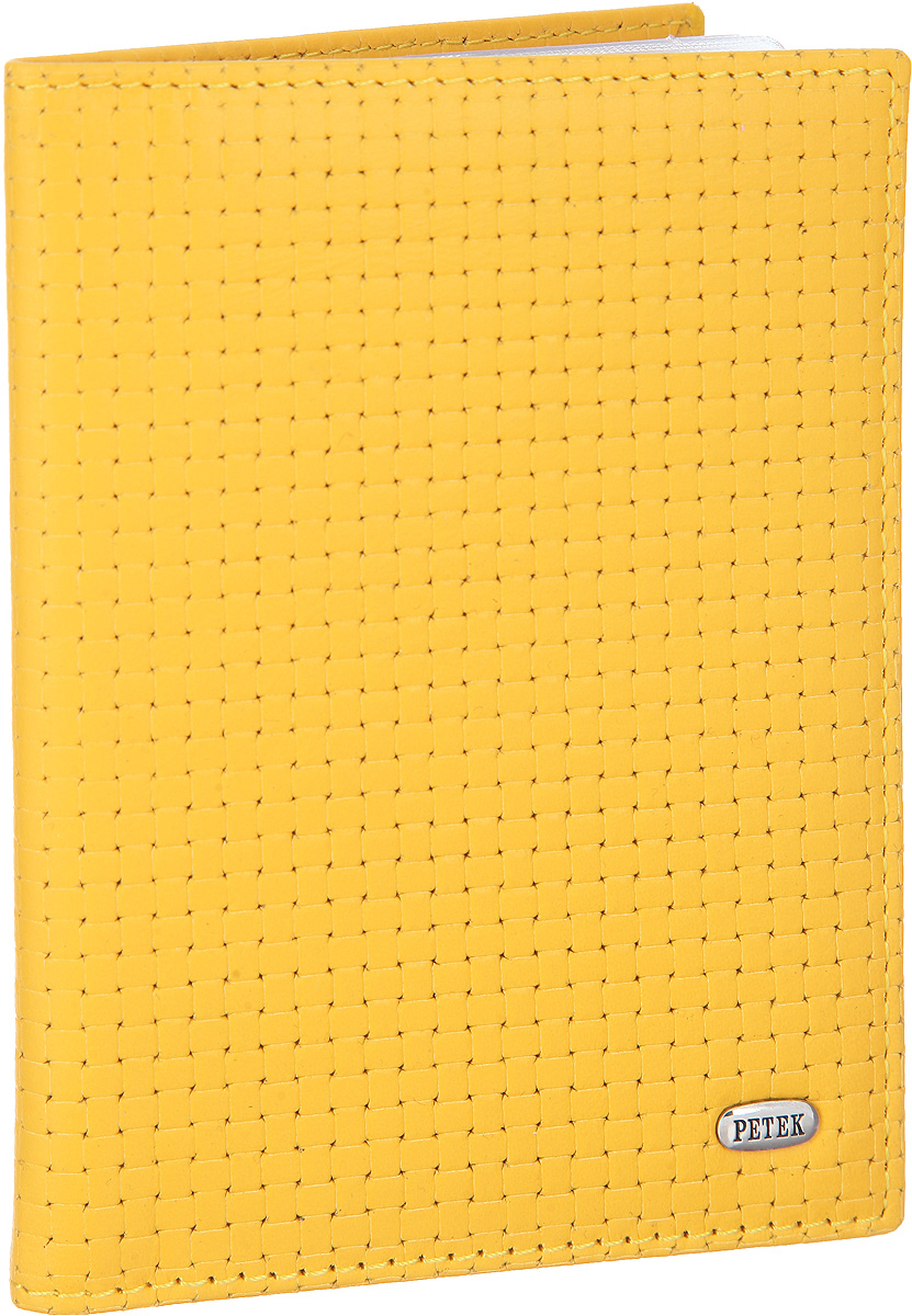 Обложка для автодокументов женская Petek 1855, цвет: желтый. 584.020.96
