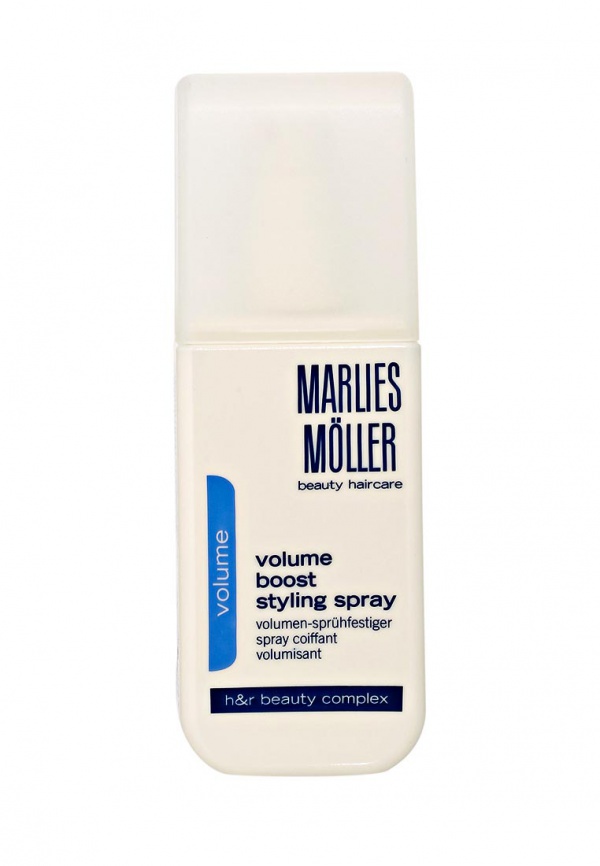 Marlies Moller Спрей Styling для придания объема волосам, 125 мл25684MMs Marlies Moller Спрей Styling для придания объема волосам, 125 мл25684MMsСпрей придает волосам мгновенный объем, естественный и подвижный, благодаря входящим в составе двум видам инновационных биополимеров. Первый обволакивает, наслаивается на волосы как тушь, увеличивая диаметр, толщину волоса. Второй придает еще больший объем прическе, обеспечивая эффект отталкивания (волосы не склеиваются, отталкиваются друг от друга, словно два магнита). Спрей преображает тонкие волосы, делает их более сильными. Волосы выглядят здоровыми и ухоженными. Защищает волосы от фена и УФ. Волосы не пересушиваются. Премиальный уход с профессиональным эффектом. Высокая концентрация активных компонентов. Мягкое средство без силиконов, позволяет частое применение.Нанесите средство на подсушенные полотенцем корни волос, для получения большего эффекта объема при укладке используйте фен.
