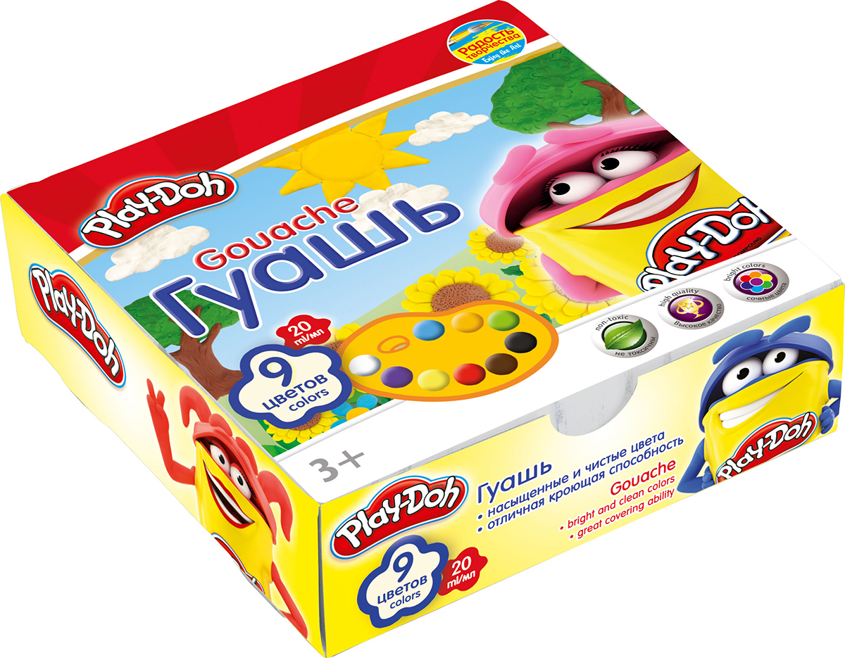 Play-Doh Краски гуашевые 9 цветовPDCP-US1-GU20-9 Play-Doh Краски гуашевые 9 цветовPDCP-US1-GU20-9Краски гуашевые 9 цветов. Объем краски одного цвета 20 мл.