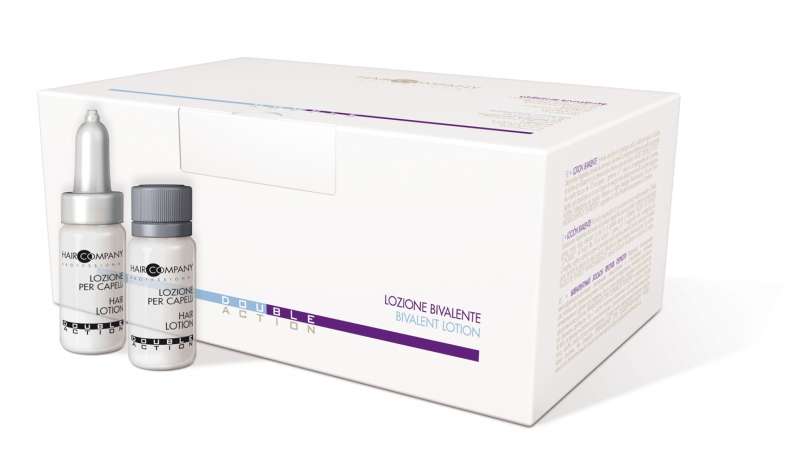 Hair Company Бивалентный лосьон против перхоти Double Action Bivalent Lotion 10*10 мл252687/LB11651 RUS Hair Company Бивалентный лосьон против перхоти Double Action Bivalent Lotion 10*10 мл252687/LB11651 RUSБивалентный лосьон против перхоти Hair Company Double Action Bivalent Lotion - формула, обогащенная многофункциональными, активными веществами и стволовыми клетками семян подсолнечника помогает бороться с проявлением перхоти. Удаляет как жирную, так и сухую перхоть, придавая коже здоровый вид и блеск волосам.Способ применения при «шоковой» терапии: К содержимому 10 мл флакона добавить 1гр (1/3 части пипетки) комплекса против перхоти Anti-Dandruff Complex Double Action, встряхнуть флакон и нанести на кожу, слегка втирая кончиками пальцев для того, чтобы смесь лучше впитывалась. Осуществить выводящий токсины массаж кожи головы. Не смывать.