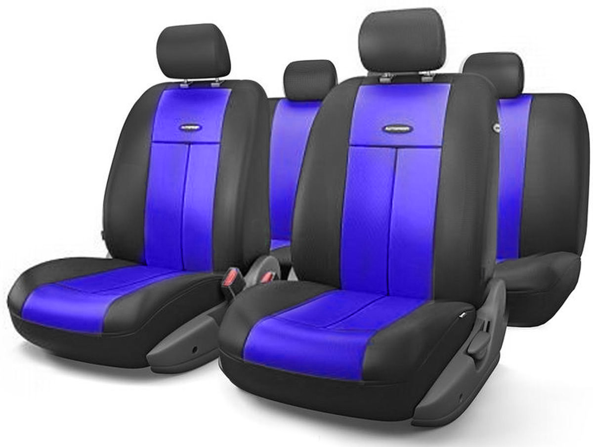 Авточехлы Autoprofi TT, цвет: черный, синий, 9 предметов. TT-902V BK/BLTT-902V BK/BL Авточехлы Autoprofi TT, цвет: черный, синий, 9 предметов. TT-902V BK/BLTT-902V BK/BLАвтомобильные чехлы Autoprofi TT изготавливаются из высококачественного полиэстера со вставками из велюра и поролона, обеспечивающего сцепление с сиденьем. Мягкие чехлы являются отличным дополнением салона любого автомобиля. Изделия придают автомобильному интерьеру современные и солидные черты.Универсальная конструкция подходит для большинства автомобильных сидений. Подходят для автомобилей с боковыми подушками безопасности (распускаемый шов).Специальные молнии, расположенные в чехлах спинки заднего ряда, позволяют использовать чехлы на автомобилях с различными пропорциями складывания заднего ряда.Комплектация: - 5 подголовников, - 2 чехла сидений переднего ряда, - 1 спинка заднего ряда, - 1 сиденье заднего ряда.