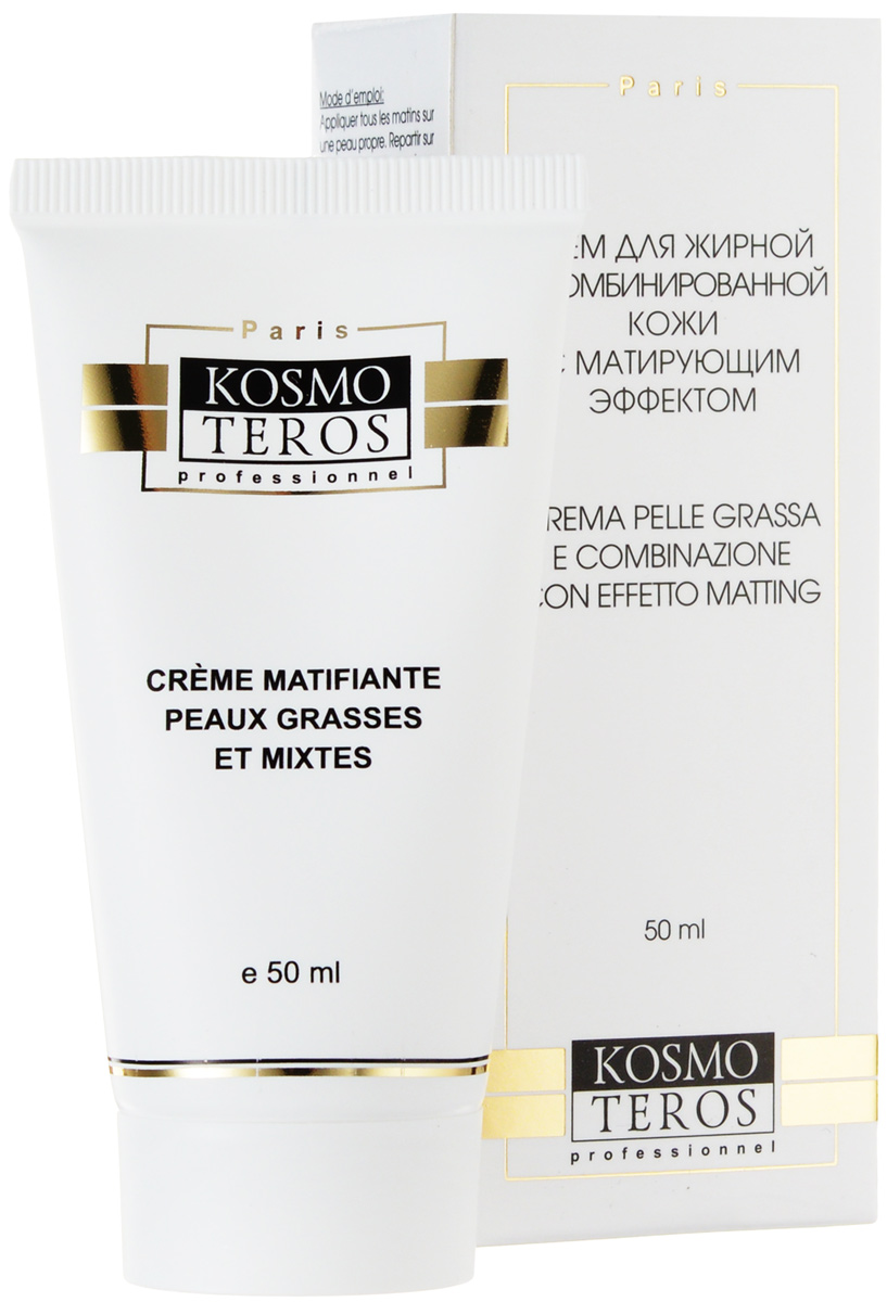 Kosmoteros Крем для жирной и комбинированной кожи с матирующим эффектом Creme Peaux Grasses et Mixtes Effet Matifiante - 50 мл5066 Kosmoteros Крем для жирной и комбинированной кожи с матирующим эффектом Creme Peaux Grasses et Mixtes Effet Matifiante - 50 мл5066Обладающий быстрым матирующим эффектом крем устраняет жирный блеск, сокращает поры, абсорбирует кожное сало контролирует баланс себума. Обеспечивает оптимальный уровень обменных процессов в коже, включаясь в механизмы управления выработкой коллагенновых волокон, гиалуроновой кислоты и других компоненотов дермы, восстанавливая ее гидратацию и препятствуя трансэпидермальным потерям воды. Ухоженная кожа приобретает гладкость и матовость. Основные активные компоненты: Hyasealon 1, 2%, Evermat5, 0% Matipure 2, 0%, масло ши, витамин Е. Показания к применению: для ухода за жирной и комбинированной кожей. Великолепная база под макияж.