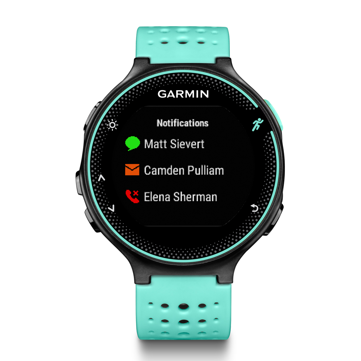 Спортивные часы Garmin Forerunner 235, цвет: ментоловый. 010-03717-49010-03717-49 Спортивные часы Garmin Forerunner 235, цвет: ментоловый. 010-03717-49010-03717-49Оптический пульсометр Elevate на запястьеМониторинг: Физической активности;Калорий;СнаДатчики: GPS- трекер;Сердечного ритма;Пульсометр;Шагомер;Счетчик калорий;АкселерометрОсобенности: Влагозащищенный;Оповещения со смартфона;Часы;Водонепроницаемый;Умный тренер (Smart Coach )Совместимое ОС: GARMINМатериал корпуса: ПластикМатериал ремешка/браслета: ПластикДлина ремешка: 14 см Время работы: 9 днейИнтерфейс: BluetoothМетод зарядки: microUSB 2.0Вид аккумулятора: Li-ionЕмкость аккумулятора: 300 mA