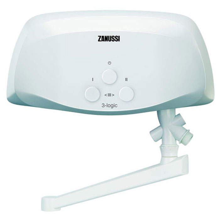 Zanussi 3-logic 3.5 T водонагреватель проточный (кран)3-logic 3,5 T (кран) Zanussi 3-logic 3.5 T водонагреватель проточный (кран)3-logic 3,5 T (кран)Zanussi 3-logic 3.5 T – это компактный водонагреватель, который моментально нагревает воду до нужной температуры – достаточно лишь открыть кран. Прибор можно устанавливать даже в скромных по площади помещениях, но, несмотря на свои габариты, он имеет 3 режима мощности, снабжен датчиками защиты и отличается высокой производительностью. Установка прибора требует минимум времени и сил.Система управления: гидравлическаяМедный нагревательный элемент3 режима мощности нагреваИндикация режимов работыДля обслуживания одной водоразборной точкиПроизводительность: 2,0-3,7 л/минМаксимальный расход (t = 25°): 2 л/минКласс пылевлагозащищенности: IPX4В комплекте кран