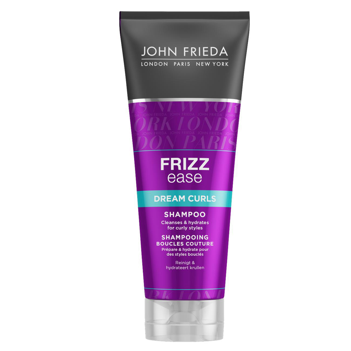 John Frieda Шампунь Frizz-Ease. Dream Curls, для волнистых и вьющихся волос, 250 млjf114110 John Frieda Шампунь Frizz-Ease. Dream Curls, для волнистых и вьющихся волос, 250 млjf114110Очищает и увлажняет для создания идеальных локонов. Подчеркивает и усиливает ваши природные завитки, облегчая последующий процесс укладки и создания упругих локонов. Шампунь Dream Curls с маслом Жожоба увлажняет кудрявые от природы волосы и помогает им формировать идеально послушные и превосходные локоны. Применение: Нанесите на влажные волосы, вспеньте и тщательно смойте. Для наилучшего результата используйте вместе с кондиционером для волнистых и вьющихся волос Dream Curls. Подходит для окрашенных волос.