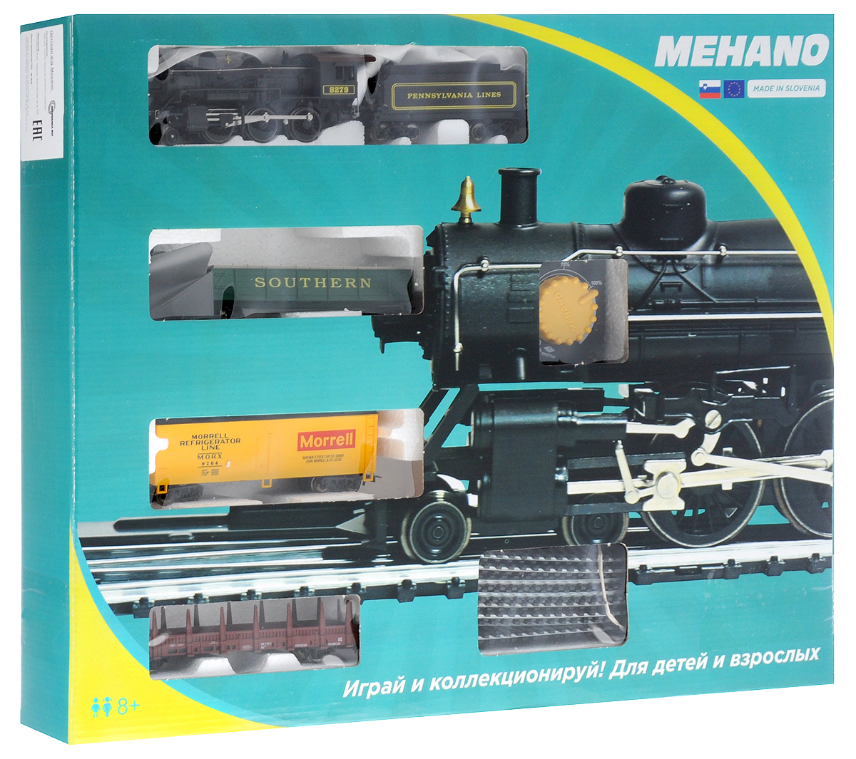 Mehano Железная дорога Hobby Mogul с паровозом Pennsylvania Lines 8279