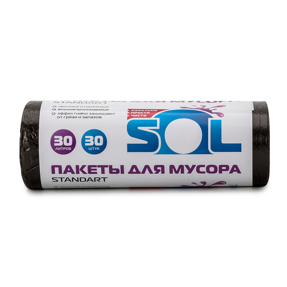 Мешки для мусора Sol, 30 л, 30 шт10018 Мешки для мусора Sol, 30 л, 30 шт10018Мешки для мусора Sol, выполненные из полиэтилена, обеспечивают чистоту и гигиену в квартире. Они удобны для сбора и удаления мусора, занимают мало места, практичны в использовании. Широко применяются в быту и на производстве.Комплектация: 30 шт.Объем мешков: 30 л.
