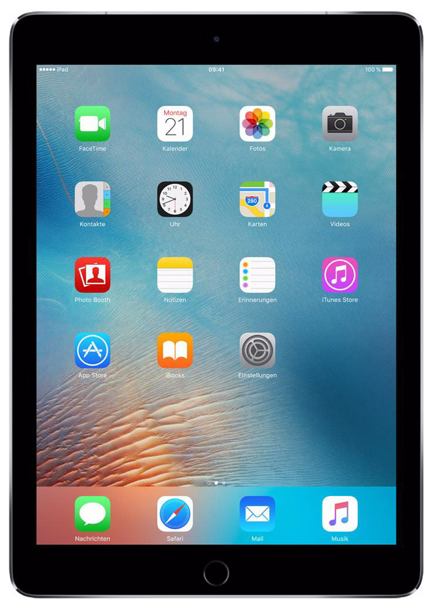 Apple iPad Pro 9,7 Wi-Fi + Cellular 32GB, Space GrayMLPW2RU/A Apple iPad Pro 9,7 Wi-Fi + Cellular 32GB, Space GrayMLPW2RU/AiPad Pro с дисплеем 9,7 дюйма весит менее 500 граммов и оснащен новым профессиональным дисплеем Retina с более высокой яркостью, расширенной цветовой палитрой и сниженным уровнем отражения. В новом iPad Pro также используется режим Night Shift и технология дисплея True Tone, позволяющая значительно улучшить регулировку баланса белого.Для невероятной производительности в устройстве установлен процессор A9X с 64-битной архитектурой, который превосходит по мощности большинство портативных компьютеров PC. Аудиосистема с четырьмя динамиками стала в два раза мощнее. Новая 12-мегапиксельная камера iSight позволяет снимать Live Photos и видео 4K. iPad Pro также оснащён 5-мегапиксельной HD-камерой FaceTime и поддерживает более быстрые беспроводные технологии. Кроме того, устройство совместимо с уникальным Apple Pencil и новой клавиатурой Smart Keyboard, созданной специально для iPad Pro с дисплеем 9,7 дюйма.В 9,7-дюймовом дисплее нового iPad Pro использованы самые передовые технологии, в том числе технология True Tone, которая позволяет с помощью четырёхканальных датчиков регулировать баланс белого на экране с учётом внешнего освещения, что обеспечивает более точную и естественную цветопередачу и комфорт для глаз. Усовершенствованный дисплей Retina стал на 25% ярче, а уровень отражения снизился на 40% по сравнению с iPad Air 2, поэтому изображение на экране можно легко рассмотреть как при искусственном, так и при естественном свете. На iPad Pro используется та же расширенная цветовая палитра, что и на iMac с дисплеем Retina 5K, а насыщенность цвета увеличилась на 25%. Специальный контроллер синхронизации, фотовыравнивание и оксидный тонкоплёночный транзистор обеспечивают невероятную точность при передаче цветов, а также высокую контрастность и чёткость изображения. А режим Night Shift в iOS 9.3 использует часы iPad Pro и службу геолокации, чтобы автоматически изменять цвета дисплея на более тёплые после наступления темноты, благодаря чему пользователи смогут легче засыпать после работы с устройством.Толщина нового iPad Pro всего 6,1 мм, а вес - менее 500 граммов, при этом iPad Pro гарантирует высочайшую производительность и невероятную универсальность, а также предоставляет обширные возможности подключения к сетям, поэтому вы сможете решать с его помощью самые ресурсоёмкие задачи, куда бы ни отправились. Процессор A9X третьего поколения с 64-битной архитектурой превосходит по мощности многие ноутбуки, а по качеству графики не уступает игровым приставкам. В то же время iPad Pro может целый день работать без подзарядки. К тому же, вы всегда сможете оставаться на связи благодаря сверхбыстрому подключению к беспроводным сетям, поддержке Wi-Fi 802.11ac с технологией MIMO, поддержке ещё более быстрой сети 4G LTE Advanced и увеличенной скорости соединения по сотовой сети на 50%. Разумеется, iPad Pro поддерживает основные диапазоны 4G LTE, как и любой другой планшет. Кроме того, в iPad Pro теперь встроена карта Apple SIM, с которой вам станет ещё проще выбирать тарифные планы передачи данных по беспроводным сетям напрямую с устройства во время поездок за границу - услуга доступна более чем в 100 странах и регионах.iPad Pro также оснащён 12-мегапиксельной камерой iSight с усовершенствованной матрицей и технологией Focus Pixels для быстрой фокусировки, процессором обработки сигналов разработки Apple, улучшенной функцией шумоподавления, системой тональной компрессии третьего поколения и усовершенствованной функцией распознавания лиц. Благодаря этим нововведениям вы можете снимать чёткие фотографии с высокой детализацией, 63-мегапиксельные панорамы и Live Photos. Со вспышкой True Tone можно делать качественные снимки и сканировать документы даже при плохом освещении. Новая камера iSight позволяет снимать видео 4K, поэтому на iPad Pro можно сразу снимать, монтировать и показывать фильмы профессионального уровня. Благодаря улучшенной 5-мегапиксельной HD-камере FaceTime на передней панели iPad Pro станет вашим любимым инструментом для организации видеоконференций и общения с близкими.Аудиосистема с четырьмя динамиками обеспечивает качественное, чистое и насыщенное стереозвучание, а мощность аудиовыхода увеличилась почти в два раза. Встроенные датчики автоматически регулируют и оптимизируют звук с учётом положения устройства. iOS 9.3 поддерживает воспроизведение видео с аудиопотоком Dolby Digital Plus, а цифровой AV-адаптер Lightning обеспечивает возможность многоканального вывода.С Apple Pencil и клавиатурой Smart Keyboard, которые продаются отдельно, iPad Pro становится ещё более точным и многофункциональным инструментом. Инновационные датчики Apple Pencil учитывают не только силу нажатия, но и угол наклона, поэтому рисовать, оставлять примечания и делать заметки с его помощью можно так же легко и естественно, как обычным карандашом. Новая клавиатура Smart Keyboard разрабатывалась специально для iPad Pro с дисплеем 9,7 дюйма. Она очень тонкая и в то же время прочная, её не нужно заряжать, не требуется создания пары с устройством по Bluetooth, и она легко превращается в защитную обложку Smart Cover. С новым адаптером Lightning для чтения SD-карт и адаптером Lightning/USB 3 для подключения камеры переносить фотографии и видео с цифровой камеры на iPad Pro станет ещё проще, а новый кабель Lightning/USB-C и адаптер питания USB-C мощностью 29 Вт производства Apple позволят быстрее заряжать устройство.Планшет сертифицирован Ростест и имеет русифицированный интерфейс, меню и Руководство пользователя.