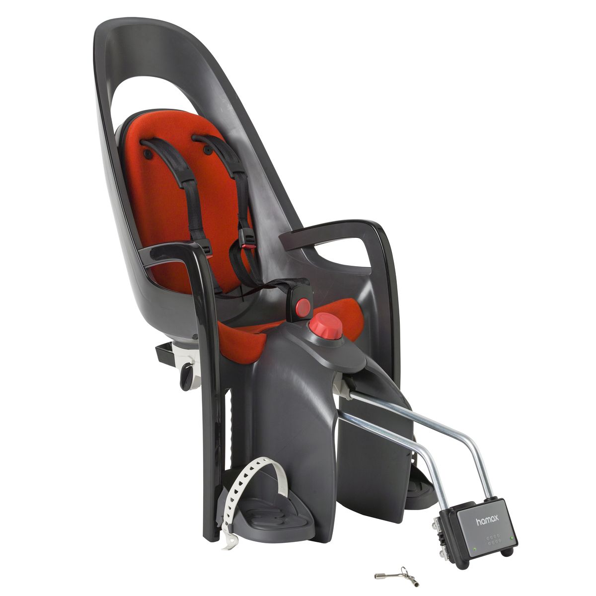 Детское кресло Hamax Caress W/Lockable Bracket, цвет: серый, красный553005 Детское кресло Hamax Caress W/Lockable Bracket, цвет: серый, красный553005Кресло для перевозки детей
