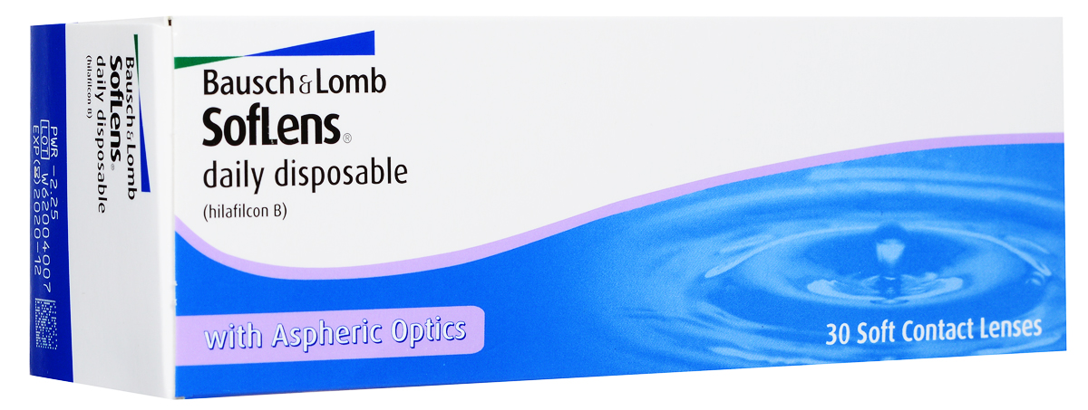 Bausch + Lomb контактные линзы SofLens Daily Disposable (30шт / 8.6 / -2.25)