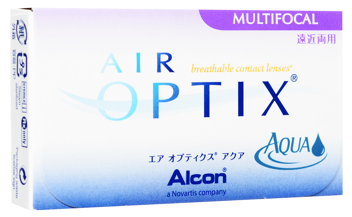 Alcon-CIBA Vision контактные линзы Air Optix Aqua Multifocal (3шт / 8.6 / 14.2 / -2.75 / Low)