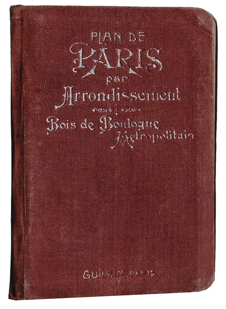 Plan de Paris par arrondissement. Bois de Boulogne. MetropolitainYM-760A Plan de Paris par arrondissement. Bois de Boulogne. MetropolitainYM-760AПариж, начало XX века. Издательство Guilmin. Типографский переплет. Сохранность хорошая. Вниманию читателей предлагается сборник планов Парижа по районам города, с планом Булонского леса и со схемой метрополитена. Также в книге представлен алфавитный указатель улиц и бульваров Парижа, указатель маршрутов общественного транспорта, необходимая информация о работе музеев, театров, посольств и других учреждений.Не подлежит вывозу за пределы Российской Федерации.
