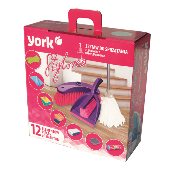 Подарочный набор York Стайл, 12 предметов082110 Подарочный набор York Стайл, 12 предметов082110В состав набора входят: Щетка-сметка Style, Совок Style, Щетка STYLE, Рукоятка складная, Насадка МОП синтетическая белая МЕГА, Губка кухонная ПРЕМИУМ 5 шт., Набор салфеток из микрофибры 3 шт., Салфетка ПРЕМИУМ cо свойствами хлопка 3 шт., Перчатки резиновыИдеальный набор для тех, кто любит чистоту и порядок. Прекрасно подойдет для подарка12 разных изделий для комплексной уборкиСоединение стиля и функциональности позволяет не только радоваться результатам уборки, но также представляет собой элемент декора домаУникальное сочетание цветов – набор доступен в двух расцветках (серо-голубой; фиолетово-розовый)В состав входит складная рукоятка, которая после установки большой насадки (MEGA) превращается в комплектную швабру, идеальную для чистки полов