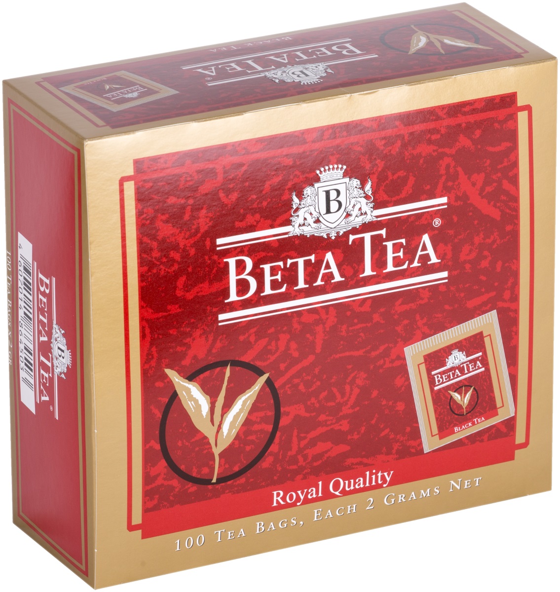 Beta Tea Королевское качество черный чай в пакетиках, 100 шт4607014864503 Beta Tea Королевское качество черный чай в пакетиках, 100 шт4607014864503Beta Tea Королевское качество моментально околдует вас чайным ароматом и цветом напитка. Этот чай, собранный с самых лучших плантаций Цейлона, производится в экологически чистых условиях при помощи современных технологий.