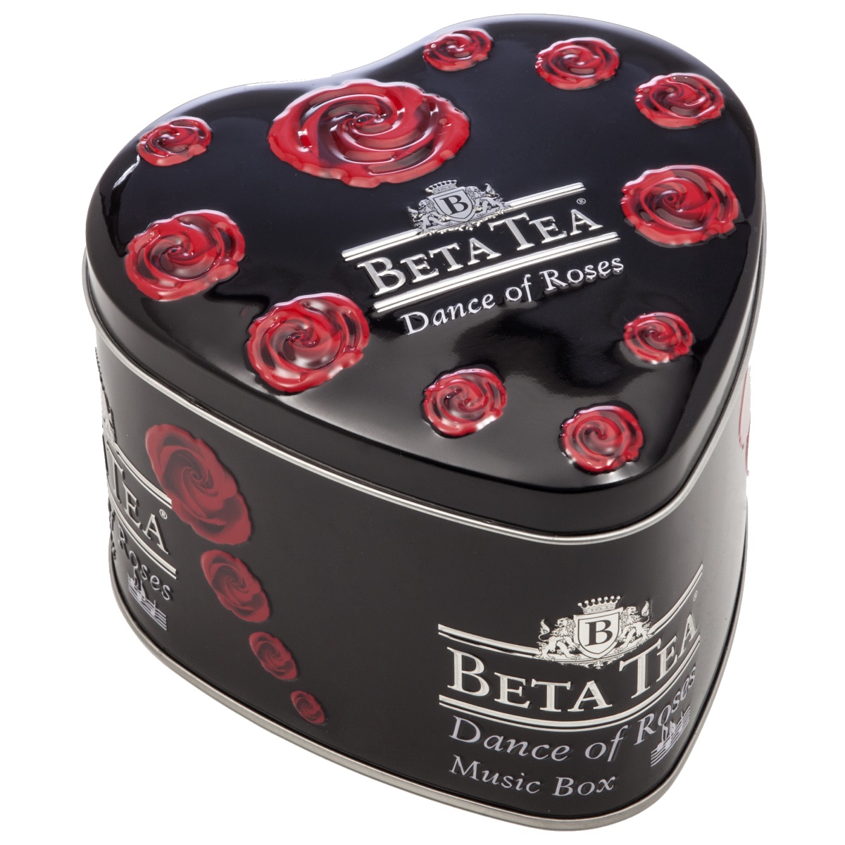 Beta Tea Танец роз черный чай, 100 г (музыкальная шкатулка)8690717006185 Beta Tea Танец роз черный чай, 100 г (музыкальная шкатулка)8690717006185Черный цейлонский байховый среднелистовой чайBeta Танец роз. Оригинальная упаковка чая в виде сердца с музыкальным механизмом станет идеальным подарком по любому поводу.Подарок от всего сердца - любовная история, сокрытая в музыкальной шкатулке с романтичной мелодией и огненно-красными символами страсти!