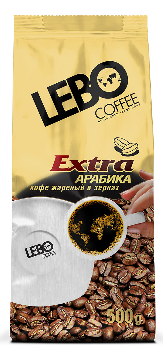 Lebo Extra Арабика кофе в зернах, 500 г4602076001057 Lebo Extra Арабика кофе в зернах, 500 г4602076001057Неповторимый купаж кофе Lebo Extra приготовлен из отборных сортов кофе, выращенных на высокогорных плантациях Центральной и Южной Америки, Африки и Индии. Кофе с богатым ароматом, плотным вкусом, с легкими нотами цитруса и шоколадными полутонами. С самого первого глотка его бодрящий вкус и деликатный, богатый аромат покорит даже самого настоящего гурмана.