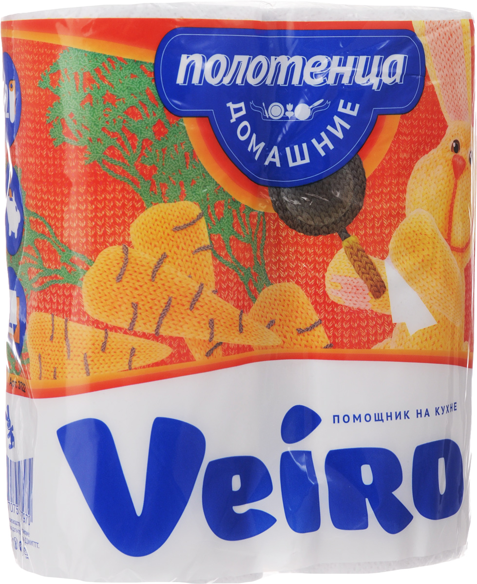 Полотенца бумажные Veiro Домашние, двухслойные, 2 рулона