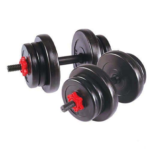 Гантель сборная Lite Weights 20 кг (10кг х 2шт)2327LW Гантель сборная Lite Weights 20 кг (10кг х 2шт)2327LWОсновные характеристикиОбщий вес: 20кгТип: сборно-разборнаяВ комплекте:Гриф гантельный: 2штДлина: 45смДиаметр: 25,4ммЗамок: гайка Вейдера с резьбой (пластик)Материал: высокопрочый пластик, внутри металлический стерженьВес грифа: 0,5кгДиски: 1кг - 8шт; 2,5кг - 4шт.Тип: пластиковыйПосадочный диаметр: 26ммМатериал корпуса: термопластиковый эластометрВнутренний наполнитель: цементЦвет: черныйВид применения: домашнее использованиеСтрана-производитель: КитайПоставляется в цветной индивидуальной коробке.Из данного набора можно собрать гантель общим весом 20кг.Отличный вариант для начинающих.