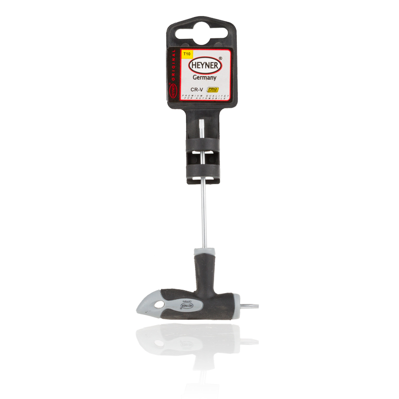 Отвертка двусторонняя Heyner Torx, T10/75x13.5 мм354100 Отвертка двусторонняя Heyner Torx, T10/75x13.5 мм354100Отвертка двусторонняя TORX T10/75x13.5 мм PRO, L образная эргономичная рукоятка, хром-ванадиевая сталь.
