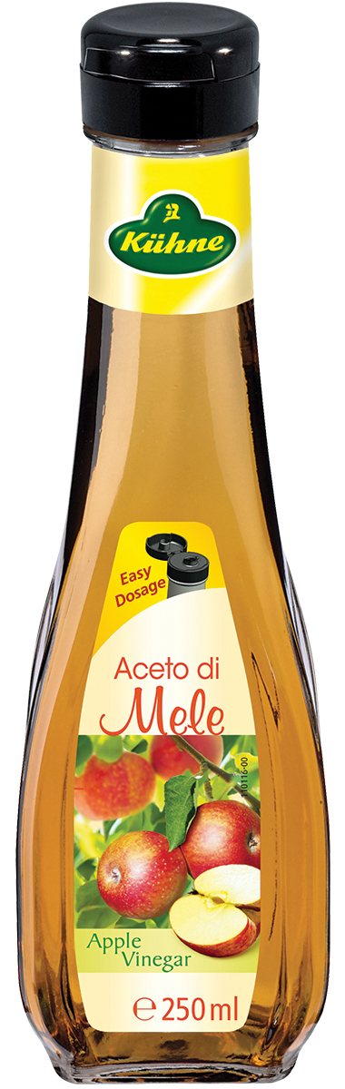 Kuhne Aceto di Mele уксус 5% яблочный, 250 мл0560174 Kuhne Aceto di Mele уксус 5% яблочный, 250 мл0560174Натуральный уксус Kuhne Aceto di Mele производится из яблочного вина методом натурального брожения. Продукт имеет мягкий вкус и прекрасно усваивается. Уксус послужит прекрасным дополнением при приготовлении блюд из мяса, рыбы, а также всевозможной выпечки.