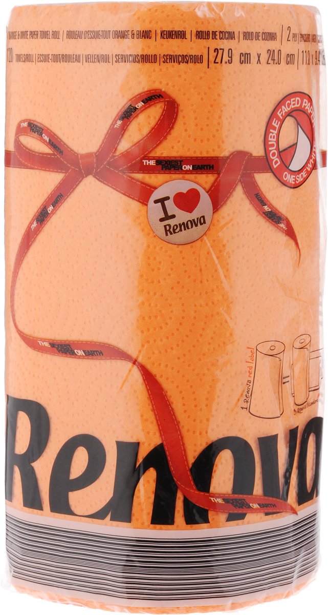 Полотенца бумажные Renova Red Label, двухслойные, цвет: оранжевый, 120 шт20893 Полотенца бумажные Renova Red Label, двухслойные, цвет: оранжевый, 120 шт20893Двухслойные бумажные полотенца Renova Red Label, выполненные из натуральной целлюлозы, помогут обеспечить порядок и привнесут оригинальность в интерьер вашей кухни. Они способны поглощать большое количество жидкости, при этом оставаясь прочными и не разрываясь. Бумажные полотенца Renova Red Label совмещают в себе дизайн и текстуру, создавая возвышенную эстетику. Количество рулонов: 1 шт. Количество слоев: 2. Количество листов в рулоне: 120 шт.Размер листа: 27,9 х 24 см.