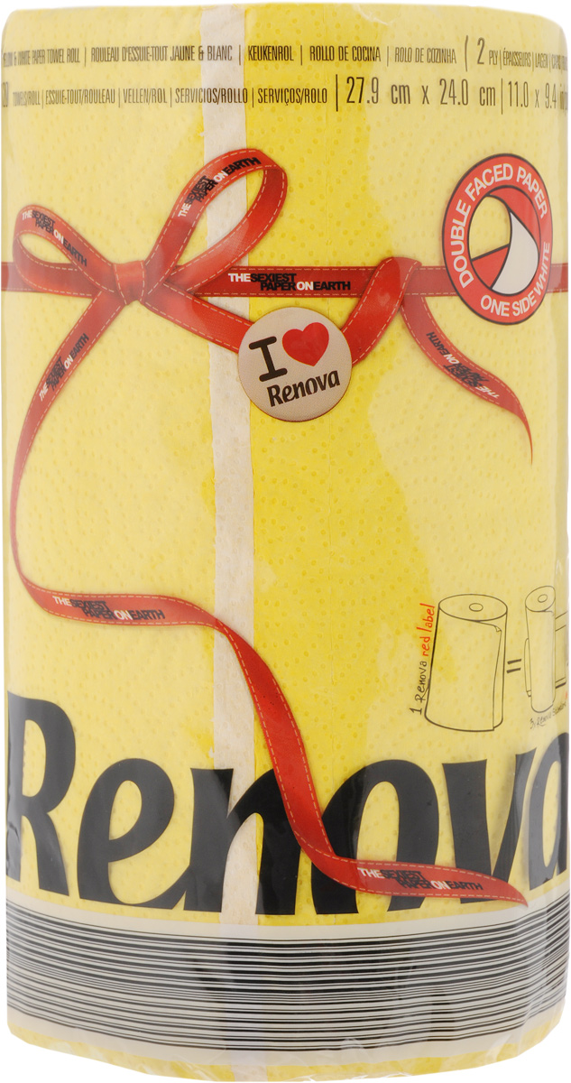 Полотенца бумажные Renova Red Label, двухслойные, цвет: желтый, 120 шт20916 Полотенца бумажные Renova Red Label, двухслойные, цвет: желтый, 120 шт20916Двухслойные бумажные полотенца Renova Red Label, выполненные из натуральной целлюлозы, помогут обеспечить порядок и привнесут оригинальность в интерьер вашей кухни. Они способны поглощать большое количество жидкости, при этом оставаясь прочными и не разрываясь. Бумажные полотенца Renova Red Label совмещают в себе дизайн и текстуру, создавая возвышенную эстетику. Количество рулонов: 1 шт. Количество слоев: 2. Количество листов в рулоне: 120 шт.Размер листа: 27,9 х 24 см.