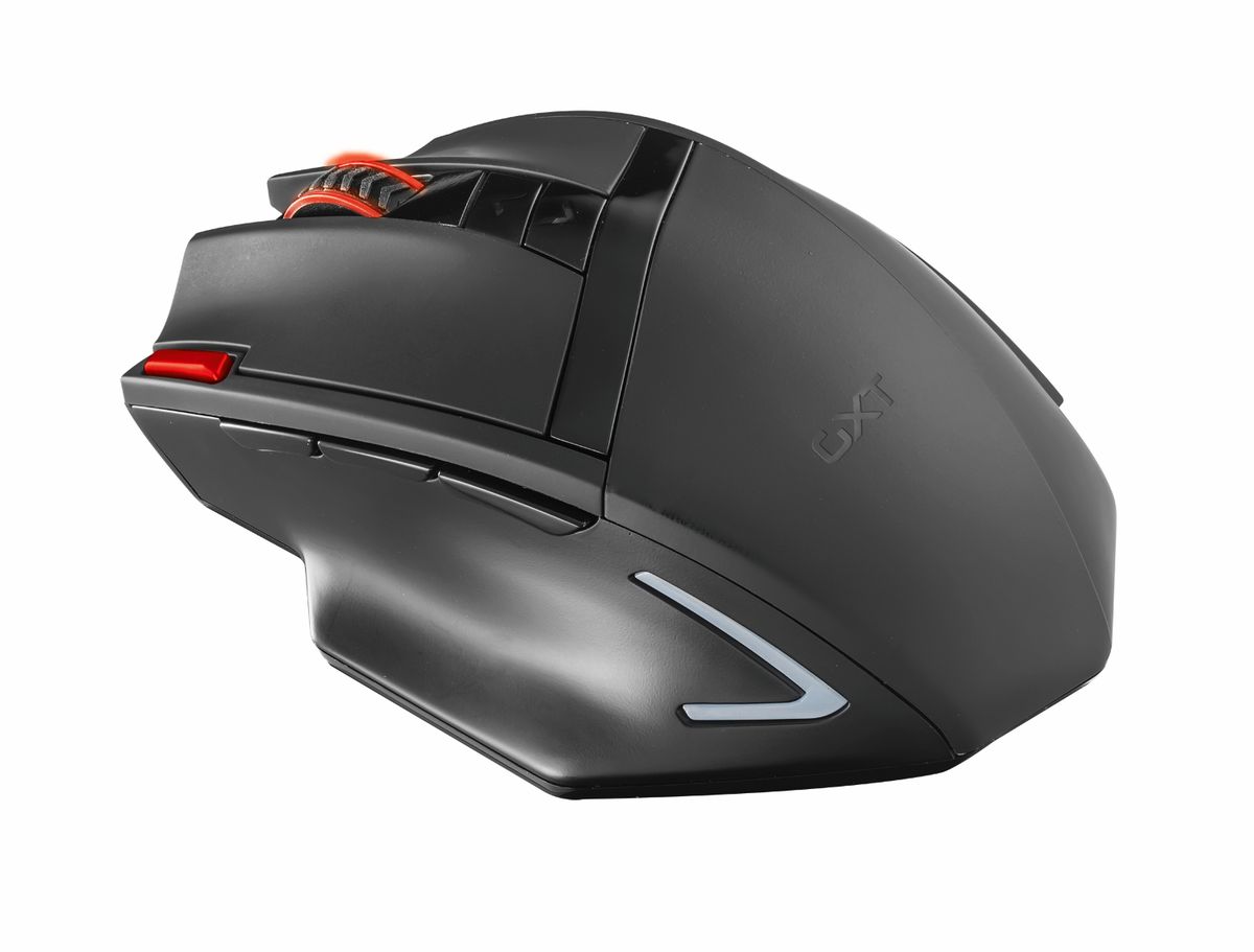 Trust GXT 130 игровая мышь20687 Trust GXT 130 игровая мышь20687Беспроводная игровая мышь Trust GXT 130 оснащена 9 чувствительными кнопками, светодиодной подсветкой и кнопками для регулирования скорости.Быстрое изменение уровня чувствительности мыши (800/1200/1600/2000/2400 точек на дюйм) с помощью кнопок увеличения/уменьшения3 дополнительные кнопки для большого пальца: перемещение вперед, назад и кнопка CTRLУдобная кнопка двойного щелчка для выполнения двух выстрелов одновременноВключение и выключение светодиодной подсветки с помощью выключателя питанияРезиновое покрытие для надежного захвата и удобного управленияНадежное беспроводное соединение на расстоянии до 8 м