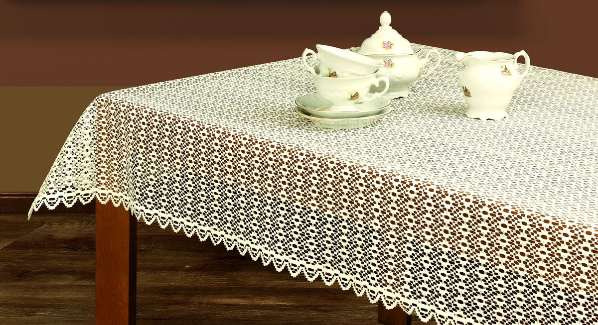 Скатерть Haft, прямоугольная, цвет: кремовый, 100 х 150 см