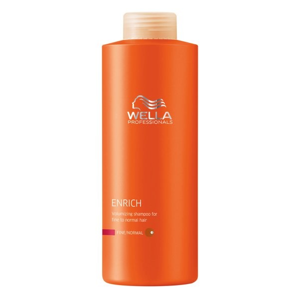 Wella Питательный шампунь Enrich Line для объема нормальных и тонких волос, 1000 мл00118099 Wella Питательный шампунь Enrich Line для объема нормальных и тонких волос, 1000 мл00118099Питательный шампунь от Wella придаст объем нормальным и тонким волосам. Экстракт шелка, входящий в состав, сделает волосы удивительно мягкими. Шампунь обеспечивает волосам оптимальный уход, свежесть, силу, объем, упругость. Данное средство буквально оживляет ослабленные волосы.