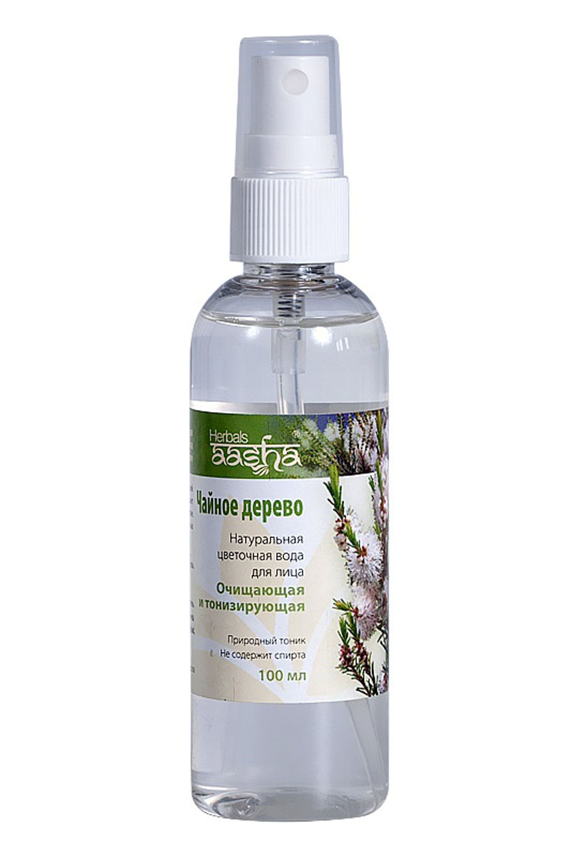 Aasha Herbals Цветочная вода для лица Чайное дерево, 100 мл841028006519 Aasha Herbals Цветочная вода для лица Чайное дерево, 100 мл841028006519Очищает и освежает кожу, оказывает антибактериальное и противомикробное действие. Очищает поры, регулирует работу сальных желез. Подходит для снятия макияжа. Рекомендуется для жирной и проблемной кожи.