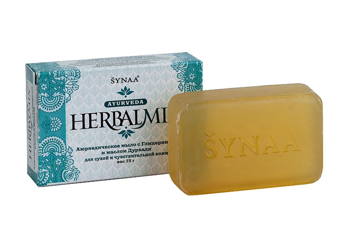 Herbalmix мыло твердое с Глицерином и маслом Дурвади, 75 г841028005086 Herbalmix мыло твердое с Глицерином и маслом Дурвади, 75 г841028005086Мыло создано на основе чистого глицерина и композиции растительных масел и экстрактов. Мягко очищает, способствует увлажнению, смягчает и успокаивает раздраженную кожу. Для сухой и чувствительной кожи.