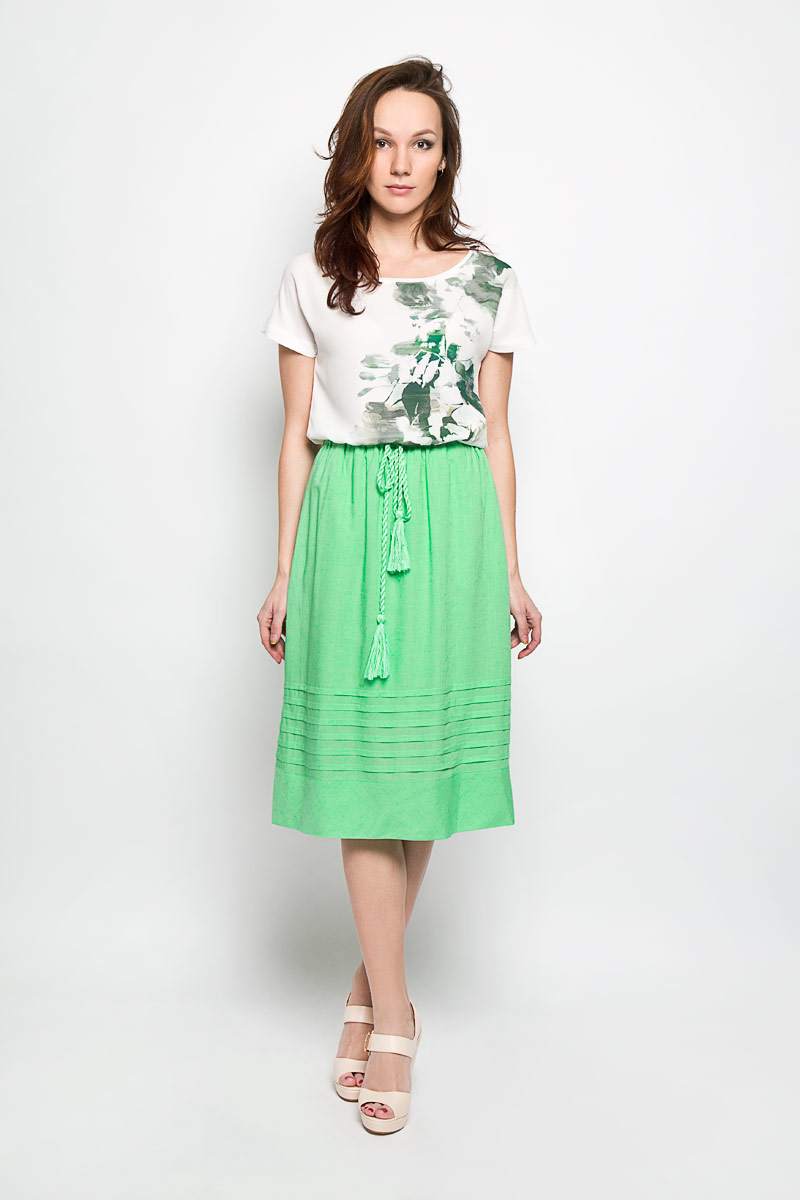 Юбка Baon, цвет: зеленый. B476032. Размер M (46)B476032_SUMMER MINT Юбка Baon, цвет: зеленый. B476032. Размер M (46)B476032_SUMMER MINTЭффектная юбка Baon, выполненная из вискозы и льна, обеспечит вам комфорт и удобство при носке. Юбка-миди имеет широкую эластичную резинку на поясе и дополнена завязками с кисточками. По бокам модели расположены втачные карманы. Модная юбка-миди выгодно освежит и разнообразит ваш гардероб. Создайте женственный образ и подчеркните свою яркую индивидуальность! Классический фасон и оригинальное оформление этой юбки сделают ваш образ непревзойденным.