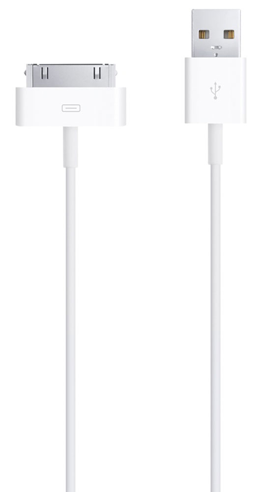 Apple Dock Connector для iPod/iPhone/iPad USB-кабельMA591ZM/C Apple Dock Connector для iPod/iPhone/iPad USB-кабельMA591ZM/CЭтот кабель USB 2.0 создан для подключения iPod, iPhone или iPad с разъёмом 30 pin (напрямую или через док-станцию) к порту USB на компьютере для эффективной синхронизации и подзарядки, либо к адаптеру питания Apple USB для удобной подзарядки напрямую от настенной розетки.Особенности:Доступ ко всем элементам управления и к разъёму для док-станцииУдобная компактная формаПозволяет заряжать устройство в чехле