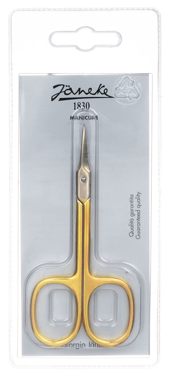 Janeke Ножницы маникюрные, закругленные. MP117G705033 Janeke Ножницы маникюрные, закругленные. MP117G705033Маникюрные ножницы Janeke изготовлены из высококачественного металла и предназначены как для домашнего использования, так и в области профессионального маникюра.Лезвия плотно сходятся, режут точно и с минимумом усилий. Товар сертифицирован.